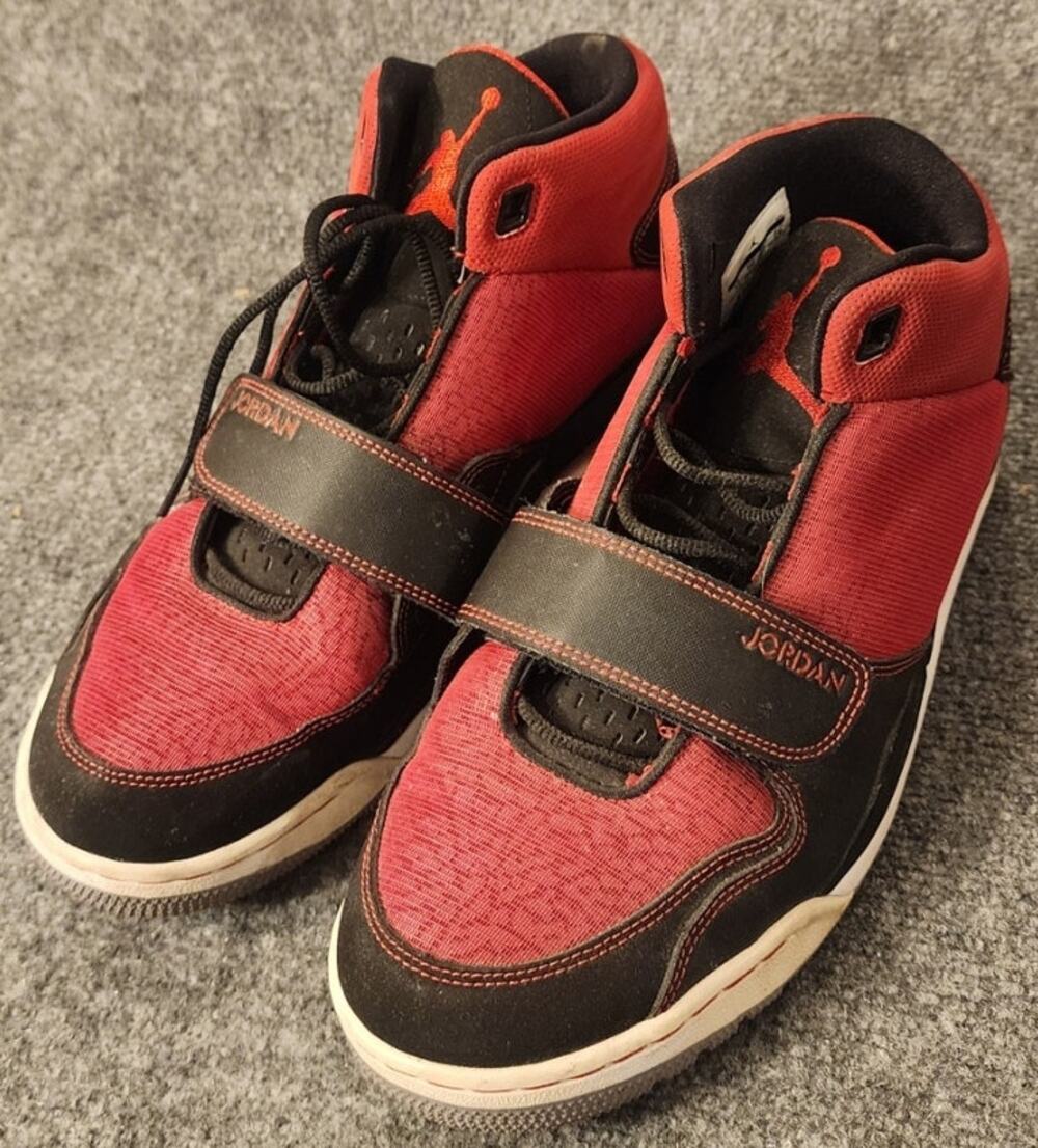 Nike Air Jordan 1 Flight 4 Mens Size 11 Black Gym Red High Top Shoes Sneakers